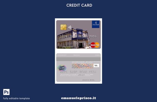 modello mastercard Somalia Amal Bank in stile verificato